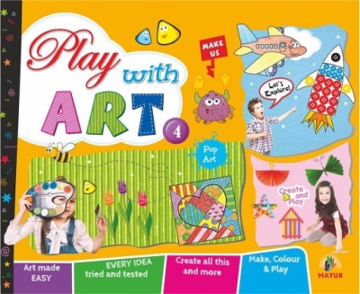 Play with Art Colouring Drawing Painting Pasting Origami Cotton Dabbing Paper Folding Activities Book for kids children and young adult(Paperback, Mayur Publications)