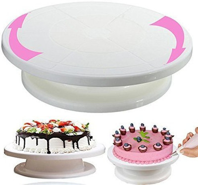Fitaza CAKE TURNING TABLE 1555 Plastic Cake Server(Multicolor, Pack of 1)