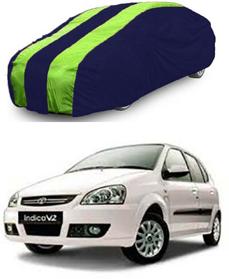 RAIN SPOOF Car Cover For Tata Indica V2 (Without Mirror Pockets)(Green, Blue)