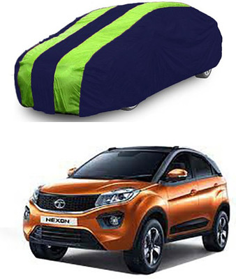 RAIN SPOOF Car Cover For Tata Nexon (Without Mirror Pockets)(Green, Blue)
