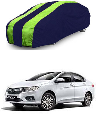 RAIN SPOOF Car Cover For Honda City ZX (Without Mirror Pockets)(Green, Blue)