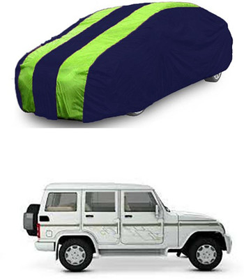 RAIN SPOOF Car Cover For Mahindra Bolero (Without Mirror Pockets)(Green, Blue)