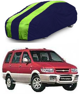 RAIN SPOOF Car Cover For Chevrolet Tavera (Without Mirror Pockets)(Green, Blue)