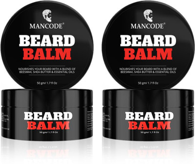 MANCODE Beard Balm with Shea Butter, Jojoba Oil, Tea Tree Oil, for Smooth & Soften Beard,(Pack of 2)(2 Items in the set)