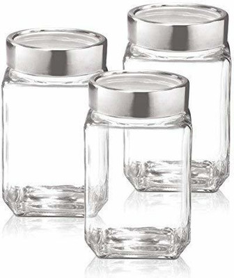 Coozico Glass Grocery Container  - 300 ml(Pack of 3, Clear)