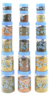 HARSH PET Plastic Grocery Container  - 50 ml, 100 ml, 200 ml, 300 ml, 500 ml, 750 ml(Pack of 18, Blue)