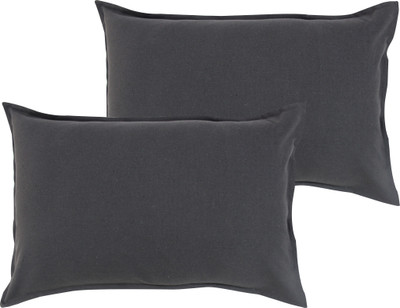 AIRWILL Cotton Pillows Cover(69 cm*45 cm, Pack of 2, Grey)