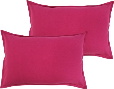 AIRWILL Cotton Pillows Cover(Pack of 2, 46 cm*69 cm, Pink)