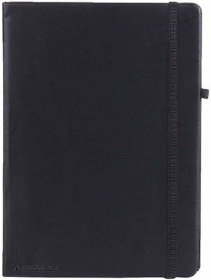 Jhingalala Handcrafted A4 Note Pad Ruled 166 Pages(Black)