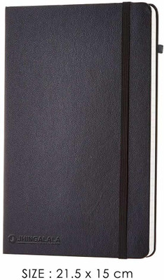 Jhingalala Handcrafted A5 Note Pad Ruled 166 Pages(Black)
