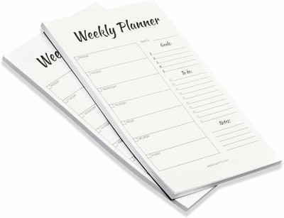 COI Undated Weekly Goal Planner to DO List PAD School Family Life Work Personal Notes Notepad Cute Gift IDEA 50 Easy Tear Off Sheets Each Set of 2 Writing Pads Pocket-size Notebook RULED 50 Pages(White, Pack of 2) COI Undated Weekly Goal Planner to DO List PAD School Family Life Work Personal Notes Notepad Cute Gift IDEA 50 Easy Tear Off Sheets Each Set of 2 Writing Pads Pocket-size Notebook RULED 50 Pages(White, Pack of 2)
