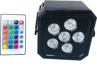 Manthan 6 LED dj,home,temple bright multicolour REMOTE controler PAR light (4*3) watt Single Disco Ball(Ball Diameter: 7 cm)