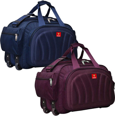 ZIOLLO (Expandable) NEW STYLISH travel bag offer 1+1 60L combo pack of 2 luggage bag Duffel With Wheels (Strolley)