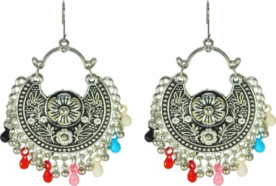 Anish Chandbali earrings for women Designer earrings silver earrings for girls trendy earrings Alloy, Metal Chandbali Earring