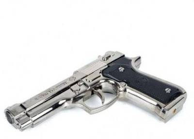 CELWARK Antique Red Flame Metal Body Heavyweight Refillable Revolver Gun Banduk Shape Cigarette Gas Lighter Pocket Lighter