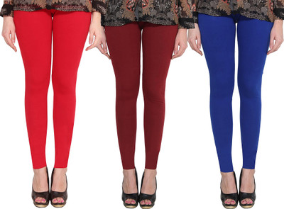 Clarita Ankle Length Ethnic Wear Legging(Red, Maroon, Blue, Solid)