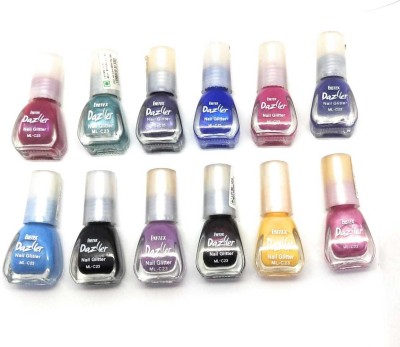 Eyetex dazller Nail Glitter 3024 Multicolor(Pack of 12)