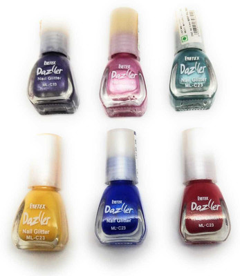 Eyetex dazller Nail Glitter 3026 Multicolor(Pack of 6)