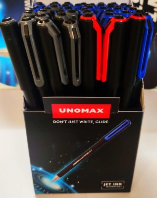 UNOMAX Ultron 2X Ball Pen Jar (Pack of 35 Blue, 12 Black and 3 Red) Ball Pen(Pack of 50, Blue, Black, Red)