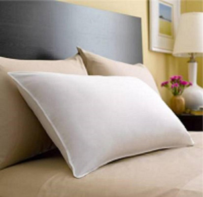 DAKSH Microfibre Solid Body Pillow Pack of 1(White)