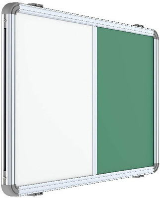 sunway Display Systems Combination board magnetic board white and Chalk Writing Soft Board Bulletin Board(White, Green)