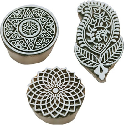 skart wooden printing block stamp232 Printing Blocks(Pack of 3)