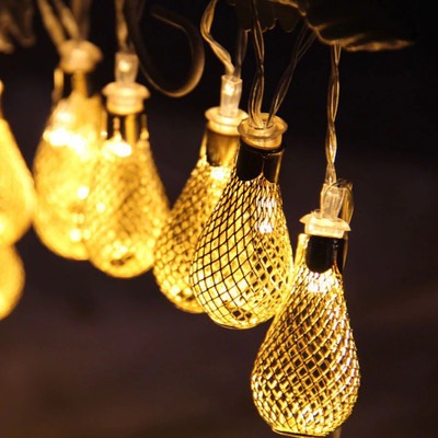NISCO 16 LEDs 3.98 m Gold Steady Water Drop Rice Lights(Pack of 1)