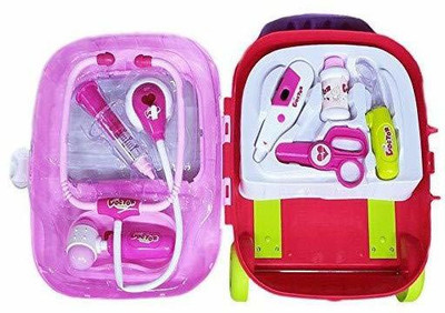 ddbm Doctor Medical Kit Toy with Trolley Suitcase with Light and Sound Effects