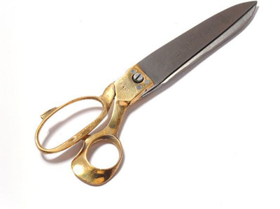 Bhanwar 9inch Heavy Duty Golden Brass Scissor Scissors(Set of 1, Golden)