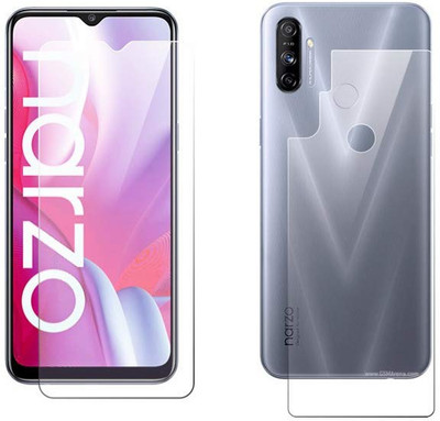PR SMART Front and Back Tempered Glass for Realme Narzo 20A(Pack of 2)