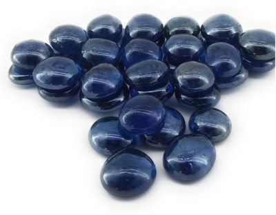 Power Stone Glossy Shiny Round Glass Pebble Stones For Aquarium Plant Pots Vase Filler Garden Home Outdoor Decoration (Dark Blue, 500 grams) Polished, Carved, Regular Round Fire Glass Pebbles(Blue 500 g)
