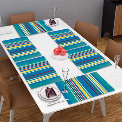 LooMantha Rectangular Pack of 6 Table Placemat(Multicolor, PVC)