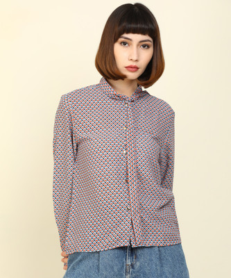 Tokyo Talkies Casual Full Sleeve Printed Women Multicolor Top