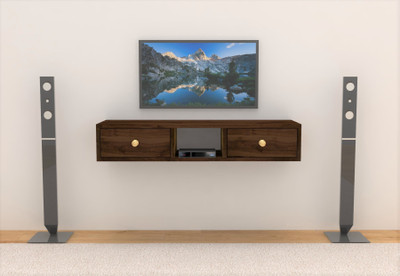 Flipkart Perfect Homes Solid Wood TV Entertainment Unit(Finish Color - WALNUT)