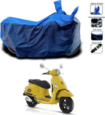 Rhtdmm Waterproof Two Wheeler Cover for Vespa(Vespa, Blue)