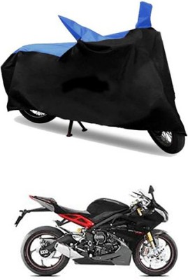 MSR STORE Two Wheeler Cover for Triumph(Blue, Black)