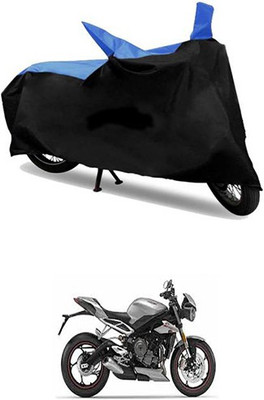 MSR STORE Two Wheeler Cover for Triumph(Blue, Black)