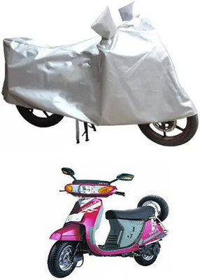 MSR STORE Two Wheeler Cover for Kinetic(Silver)