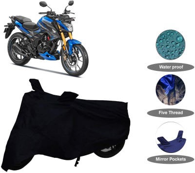 FabAuto Waterproof Two Wheeler Cover for Honda(CB Hornet 160, Black)