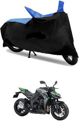 MSR STORE Two Wheeler Cover for Kawasaki(Blue, Black)