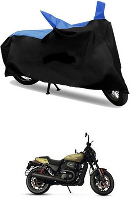 MSR STORE Two Wheeler Cover for Harley Davidson(Blue, Black)