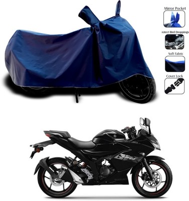 SEBONGO Waterproof Two Wheeler Cover for Suzuki(Gixxer SF, Blue)