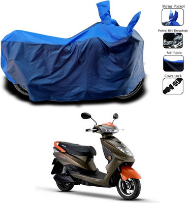 SEBONGO Two Wheeler Cover for Okinawa(Ridge, Blue)