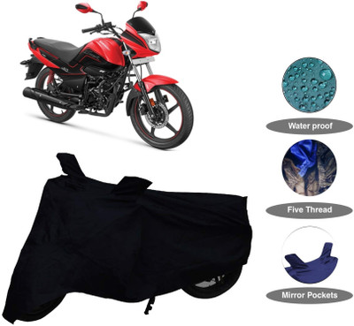 MBIX Waterproof Two Wheeler Cover for Hero(Splendor I Smart, Black)