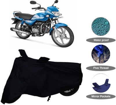 FabAuto Waterproof Two Wheeler Cover for Hero(HF Deluxe, Black)