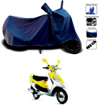 SEBONGO Waterproof Two Wheeler Cover for TVS(Scooty Pep+, Blue)