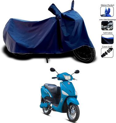 SEBONGO Waterproof Two Wheeler Cover for Hero(Electric Optima, Blue)