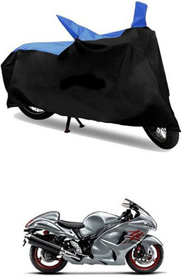 MSR STORE Two Wheeler Cover for Suzuki(Blue, Black)