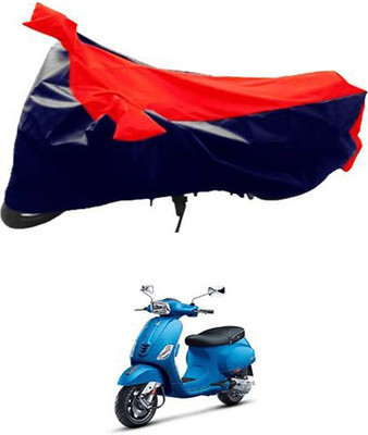 MSR STORE Two Wheeler Cover for Universal For Bike(Vespa VXL, Red, Black)
