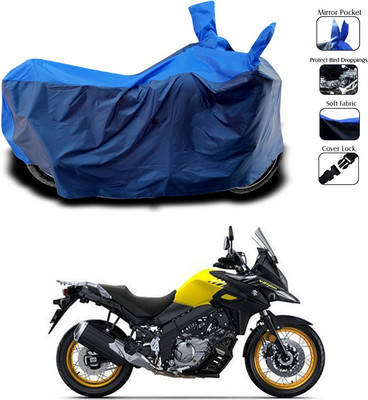 SEBONGO Waterproof Two Wheeler Cover for Suzuki(V Strom 650, Blue)